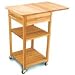 Drop Leaf Kitchen Cart (Natural) (32.75L x 21W x 35.5H (when extended))