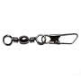 Eagle Claw Barrel Swivels with Safety Snap: Size 3, Black Chrome, 4 per bag.