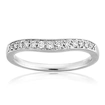 Curved Diamond Band 1/6ctw