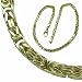 14K Yellow Gold Byzantine Fancy Men's Gold Chain