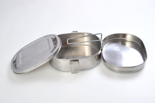 Lunch box /boîte à collation/ boîte à pique-nique / Gamelle / Boîte à repas, en métal, avec des tiges métalliques clipsables de verrouillage (PSDSCTd FR)