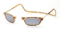 CliC Adjustable Front Connect Ready Sunglass Reader, 1.25 Strength, Light Tortoise