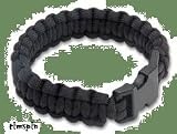 Black-8 inch Paracord Survival Bracelet-by timspin