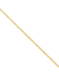 14 Karat Gold Kisses And Hearts Anklet, 10 Inch