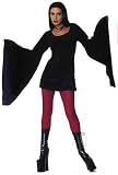 Velvet Gothic Dress With Flared Sleeves (Black;Medium/Large)