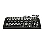 Keys-U-See Lg Print Kybd, Black KB w/White, USB
