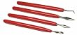 WAX CARVING SET OF 4 WITH RUBBER HANDLES