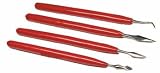 WAX CARVING SET OF 4 WITH RUBBER HANDLES