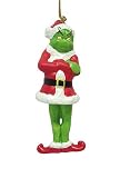 Review Kurt Adler  / Dr. Seuss The Grinch Porcelain Bell Christmas Ornament #GRH0705