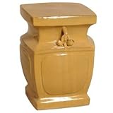 Double Peach Garden Stool - Yellow Frost