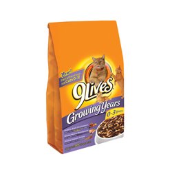 9Lives Growing Years Kitten Formula Dry Cat Food (18-oz box)