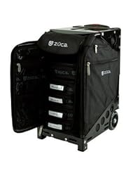 ZUCA Pro Artist Case - Black Insert Bag in Black Frame, with Travel Cover and 4 Vinyl Utility Pouches