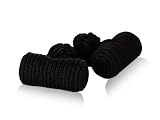 Classic Black Silk Knot Log Cufflinks with Presentation Box