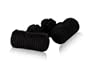 Classic Black Silk Knot Log Cufflinks With Velour Pouch