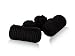 Classic Black Silk Knot Log Cufflinks with Presentation Box