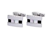 Square Mile Onyx and Mother of Pearl Cufflinks