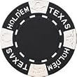 Real Clay No Metal Insert Texas Holdem Poker Chips, 25 11.5 gram Black Chips