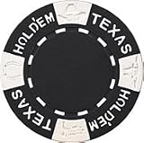 Real Clay No Metal Insert Texas Holdem Poker Chips, 25 11.5 gram Black Chips