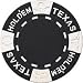 Real Clay No Metal Insert Texas Holdem Poker Chips, 25 11.5 gram Black Chips