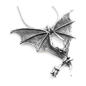 Sterling Silver Gothic Winged Eagle Claw with a Purple Crystal