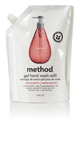 Method Gel Hand Wash Refill Pouch Pink Grapefruit, 34-ounce Pouch (Pack of 6)