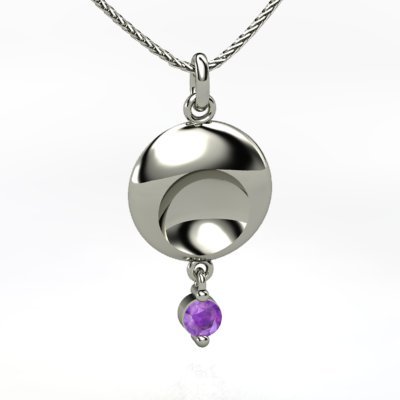 Click here for Round Amethyst Necklace in Platinum prices