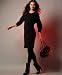DKNYC Three-Quarter-Sleeve Sweater Dress