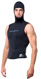 NeoSport Wetsuits Men's XSPAN 5/3mm Hooded Vest,Black,Large