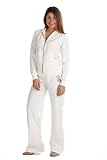 E.vil Velour White Tracksuit Embellished with crystals Big bunny Zip Up & Small bunny pants Size: S,L,XL