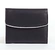 Black White Baekgaard Vivid Vibrant chic Genuine leather Pocket Wallet
