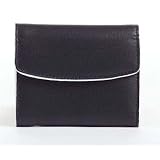 Black White Baekgaard Vivid Vibrant chic Genuine leather Pocket Wallet