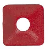 Square Plastic Snowmobile Stud Backers - 48 Pack - Red