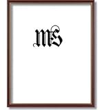 8.5x11 / 8.5'' x 11'' Frame for Picture Photo or Diploma, Solid Wood, Brown & Gold, style #608