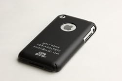 Custom Laser Engraving Apple iPhone 1G Soft Polycarbonate Slim fit Case -Black (Cozip Brand) Made in Korea