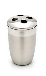Two-Tone Harmony Stainless Steel Toothbrush Holder - Fine StainlessLUX Bath Accessory for Your Home