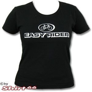 Produkt-Bild: "Easy Rider - Fahrrad" Girlie-Shirt, schwarz