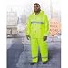 ONGUARD 72152 PVC on Polyester Visitex II Bib Overall with Fly Front, Yellow, Size Large