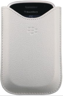 OEM BlackBerry Bold 9000 Leather Pocket Case, White