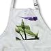 Birth of the Purple Morning Glory Flower - BLACK Full Length Apron With Pockets 22w X 30l