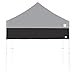 E-Z UP Recreational Half Wall, Fits Straight Leg 10' x 10' Canopy, Truss Clips and Storage Bag, Black