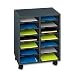 Safco Go Cart? 14 Compartment Organizer Cart Black