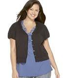 Calvin Klein Jeans Plus Size Puff-Sleeve Jersey Knit Cardigan