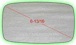 87 91 PORSCHE 928 MIRROR GLASS RH  (6 13 16 Dg.)  Convex (1987 87 1988 88 1989 89 1990 90 1991 91) P471119 94473103506