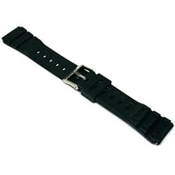 Watch Band Black Strap PVC Sport 20mm