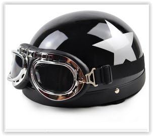 Unisex Vespa Open Face Half Motorcycle Motorbike Helmet &amp; Goggles &amp; Visor Riding Helmet Capacete (A4)