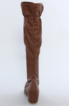 80%20 The Ruby Gathered Hidden Wedge Boot in Luggage,Shoes for Women from 80%20