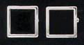 Faux Onyx Square Cuff Links
