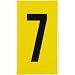 Brady 1570-7,  15 Series Number & Letter Card, 9" Height x 5" Width, Black on Yellow, Legend "7"  (1 per Order)