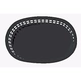 Fast Food Basket Black 10-1/2'' x 7'' x 1-1/2''H