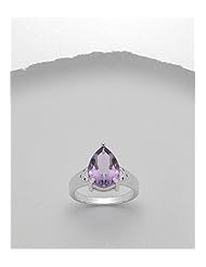 Amethyst Ring In 92.5 Sterling Silver